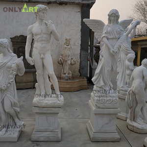 Approvisionnement d'usine Pierre Blanche Marbre Romain César Auguste Statue Sculpture - Product Image 3