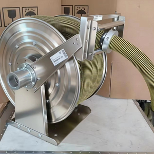 Carrete de Manguera Retráctil de Acero Inoxidable de 32 mm con Resorte para Lavado de Autos, Uso Profesional, Industrial, Comercial y Detallado Automotriz - Product Image 1