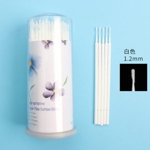 Hisopos de Algodón para Injerto de Pestañas al por Mayor, Paquete de 100, Aplicador de Microcepillo Desechable, Hisopo de Algodón para Limpieza de Pestañas - Product Image 6