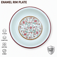 Plateau de service en acier à bords roulés motif russe Senny, épaisseur 0,4 mm, 18 cm, 20 cm, 22 cm, 24 cm, 26 cm, vente en gros usine