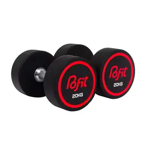 Strength Training Round Urethane Dumbbell Set Gym Weights Cpu Dumbbells Manufacturer