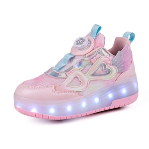 Chaussures à LED pour enfants avec chargement USB, style marche, respirantes, décontractées, avec roulettes, pour la vente en gros - Product Image 5