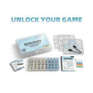 Brain Teaser Digital Thinking Game Set Sudoku Puzzle Board Game Educational Toy <b>with</b> <b>Numbers</b> and Hint Cards Plastic Box - Product Image 2