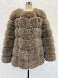 Giacca da donna con <span class=keywords><strong>collo</strong></span> rotondo in pelliccia sintetica - Product Image 2