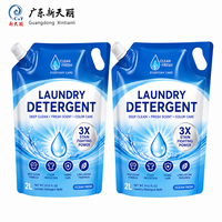 Lessive liquide en Doypack avec bec verseur, pochette personnalisée pour hôtels, appartements et maisons d'hôtes