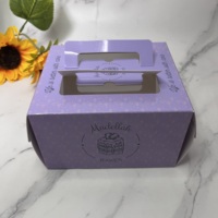 Boîtes à gâteaux carrées personnalisables en carton ondulé E recyclé, carton ivoire, gaufrage, revêtement UV, conformes aux normes alimentaires, pelliculage mat, taille sur mesure