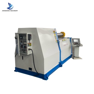 Machine de formage et de pliage de plaques en acier inoxydable à quatre rouleaux CNC W12-16x1500 avec commande PLC, formage automatique des extrémités, entraînement par moteur - Product Image 3