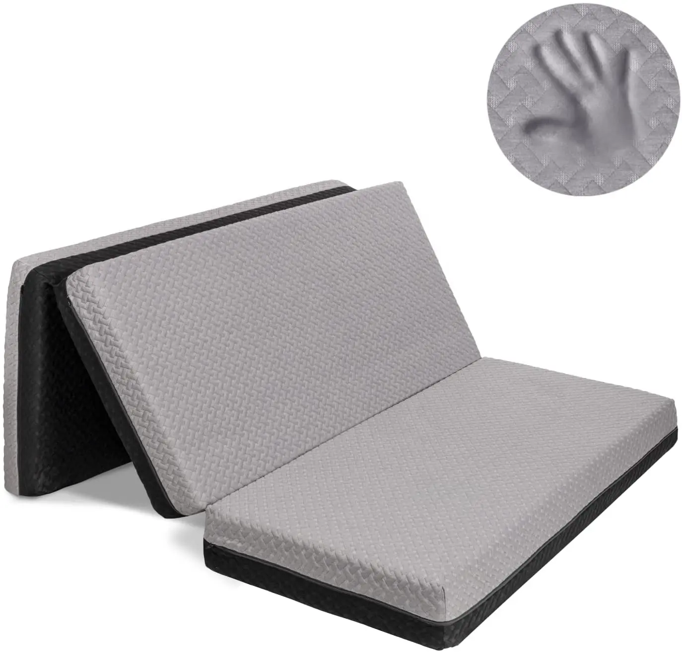 Doppelseitige Premium Tri Folding Matratze, Memory Foam Faltbare Matratze mit wasserdichtem wasch barem Bezug