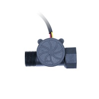 Sensor Aliran Air Cair G1/2 Flow Meter dengan Casing Nylon, Ulir Internal & Eksternal, Flowmeter untuk Peralatan Laser