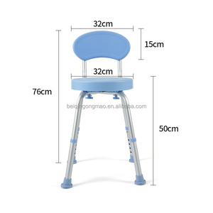 Silla <span class=keywords><strong>de</strong></span> Ducha con Respaldo Ajustable en Altura, Diseño Antideslizante Resistente, Compacta y Portátil, Capacidad <span class=keywords><strong>de</strong></span> Peso <span class=keywords><strong>de</strong></span> 136 kg, Fácil <span class=keywords><strong>de</strong></span> Transportar, Ideal para Terapia - Product Image 4