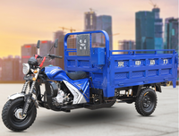 Tricycle motorisé 300cc avec Zongshen Loncin 200cc moteur refroidi par eau essence carburant corps ouvert certifié CEE