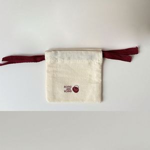 Best Selling Eco-Friendly Reusable Canvas <b>Drawstring</b> Bag Small Cotton <b>Pouch</b> With Silk Ribbon - Product Image 3