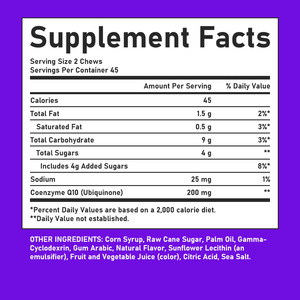 Gélules de CoQ10 à haute puissance au goût de fruits tropicaux favorisent la santé cardiovasculaire – Capsules molles de CoQ10 : Soutien puissant antioxydant - Product Image 2