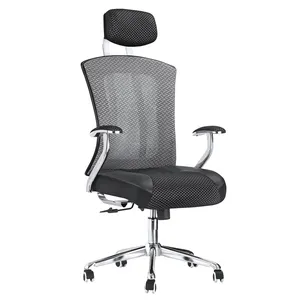 Großhandel starke Metall dekoration hochwertige Sitz gelegenheiten Luxus ergonomische Mesh Executive Büromöbel Manager Stuhl