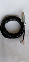 EXTREMO DE CABLE RS422 DE A 5,0 M, NEGRO, CONECTOR USB Transparente