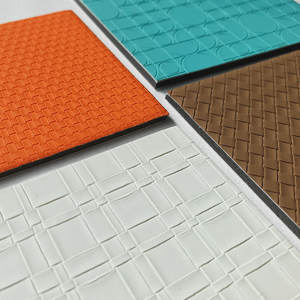 Interior Hotel Decoração Painel De Parede 3D Painel De PVC De Couro Em Ouro Carbono Fireproof Painel De Parede De Couro 3D - Product Image 3