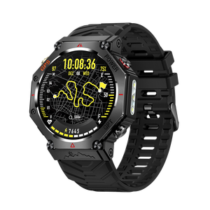 Kc91 <span class=keywords><strong>GPS</strong></span> chatgpt câu trả lời Đồng hồ thông minh với đèn pin, 1.39 "Vòng hiển thị 3ATM không thấm nước độ cao la bàn Smartwatch Hombre - Product Image 3