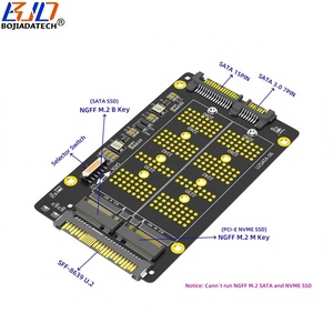 SFF-8639 U.2 + SATA 3.0 22Pin อินเตอร์เฟสกับ M.2 NGFF คีย์-M NVMe-B SATA 2230 2242 2260 2280การ์ดอะแดปเตอร์ SSD มีในสต็อก - Product Image 1