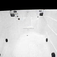 Offre Spéciale rectangle extérieur double zone grande piscine d'hydrothérapie de bain à remous avec jets de massage multiples
