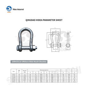 <span class=keywords><strong>Manille</strong></span> de gréement robuste HIDEA de haute qualité en acier au carbone à bouche large, <span class=keywords><strong>manille</strong></span> de proépave offshore en forme de lyre - Product Image 5