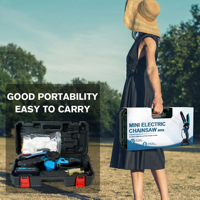 Mini-scie à chaîne électrique professionnelle de bonne qualité Machine à scie électrique sans fil pour couper le bois