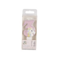 Einhorn-Themen Zahlenkerzen 0-9, Umweltfreundliches Kokoswachs, 7cm Geburtstagstorten-Deko, Partyzubehör