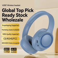 Headphone ANC Nirkabel dengan Bass Mendalam, Peredam Kebisingan -25dB, Driver 40mm, Daya Tahan Baterai 40+ Jam