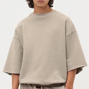 <span class=keywords><strong>T</strong></span>-<span class=keywords><strong>Shirt</strong></span> Oversize da <span class=keywords><strong>Uomo</strong></span> Multicolore con Collo Tondo e Spalle Scese in Cotone con Bordi a Contrasto e <span class=keywords><strong>Taglio</strong></span> Grezzo Personalizzata Streetwear Pesante - Product Image 1