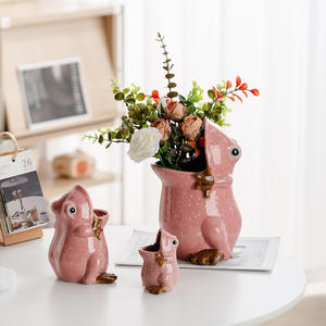 Maceta de Cerámica Verde Bronce Europea, Linda y Creativa, Personalizada, con Forma de Rana, Moderna y Esmaltada, para Decoración de Sala de Estar - Product Image 3