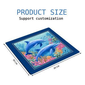 Tapete de Mahjong Americano Antideslizante y Grueso, Tapete Cuadrado Silenciador para Mesa de Mahjong, para Mesa de Juego de Cartas de Póker - Product Image 4