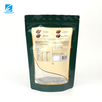 Sachet d'emballage alimentaire personnalisé en aluminium avec fenêtre, refermable et imprimé sur mesure pour chocolat