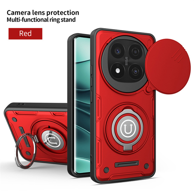 High Quality Sliding Camera Protector TPU+PC Shockproof Mobile Phone Case for NOKIA C32 2023 with Magnetic Ring Stand Holder