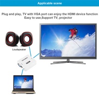 Caja Convertidora Full HD 1080P de HDMI a VGA con Audio y USB Mini HDMI2VGA Convertidor HDMI a VGA