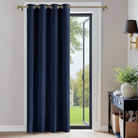 Rideau Thermique de Gros, Rideau de Porte Occultant Anti-Froid, Rideau de Fenêtre Opaque à Œillets pour Salon et Chambre à Coucher