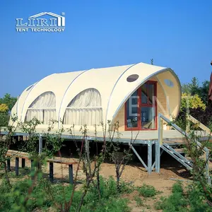 高品质的豪华贝壳形状圆 Glamping 酒店度假村帐篷平台
