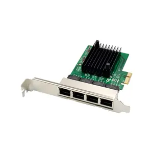 Sunweit ST708 PCIe X1RTL8111F 10/100/1000M Quad-RJ45 4端口PCIe网卡千兆以太网适配器