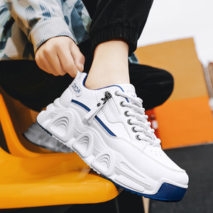 Men's <b>Shoes</b> 2025 Autumn New Fashion Mesh Upper Thick-Soled Running <b>Shoes</b> Daily Youth Outdoor <b>Height</b> <b>Increasing</b> Solid Color - Product Image 4