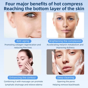 Appareil de lifting facial portatif 3-en-1 Kin Tightening, masseur chaud et froid infusé de minéraux, outil électronique de guérison par les pierres - Product Image 6