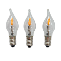 Bombilla LED E10 C6 con Efecto de Llama Parpadeante, 8-55V 0.2W, para Decoración de Candelabros Navideños
