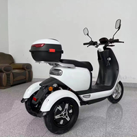 Scooter de mobilité pour cyclomoteur électrique 2000W 1000W 72V 35Ah Cruiser Raincover Roof Pizza Food Delivery Adults Close Type Motorcycle