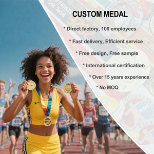 Médailles personnalisées en métal, alliage de zinc doré, pour les champions de basketball, de football, de course à pied, avec cordon - Product Image 5