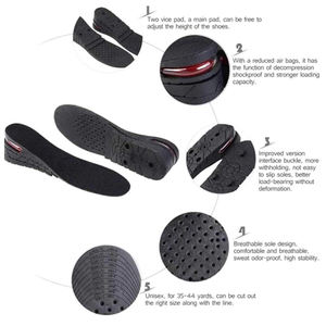 Semelles à coussin d'air à 4 couches pour hommes-Inserts de chaussures de conception plus grande <span class=keywords><strong>avec</strong></span> levage de talon confortable pour une stature accrue - Product Image 3