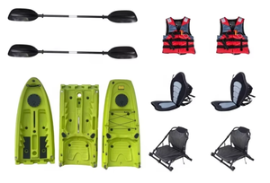 LSF 2 piezas Solo 3 secciones Double Paddler Recreación Alquiler Pesca <span class=keywords><strong>Paddle</strong></span> Kayak para Ocean Waters Lake - Product Image 6