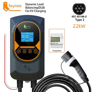 Feyree 22kW 3 Phase EV Charger Wallbox Type2 32A Dynamic Load Balancing <b>Fast</b> <b>Charging</b> APP Control Real-time Power Monitoring - Product Image 1