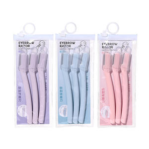 Lmltop - Juego de 3 rasuradoras de cejas con cuchillas de acero inoxidable y red protectora para mujer A0851 - Product Image 1