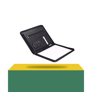 Carpeta Organizadora de Alta Calidad con Cierre de Cremallera Fácil de Abrir y Cerrar, Diseño Exclusivo, con Calculadora y Espacio para Bolígrafos, para Oficina - Product Image 1