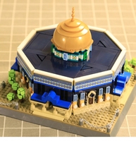 Vente en gros Grand ensemble de blocs de construction Jouets islamiques Dôme musulman du rocher Modèle de mosquée Jeu de blocs de construction Briques Jouet Enfants Adultes