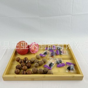 Plateau de service en bambou Zhengya 35x25x3cm rectangulaire pour restaurants, hôtels, thé, pain - Product Image 4