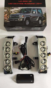 Lampe de jour <span class=keywords><strong>pour</strong></span> pare-choc avant, accessoires <span class=keywords><strong>pour</strong></span> voiture, <span class=keywords><strong>pour</strong></span> Toyota Land Cruiser ramassage LC 76 LC70 LC71 LC76 LC77 LC79 - Product Image 2
