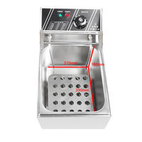 Friteuses électriques en acier inoxydable Machine à frites commerciale fritadeira papas freidoras friteuse freidora Friteuse 6L
